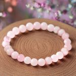 bracelet quartz rose 6mm